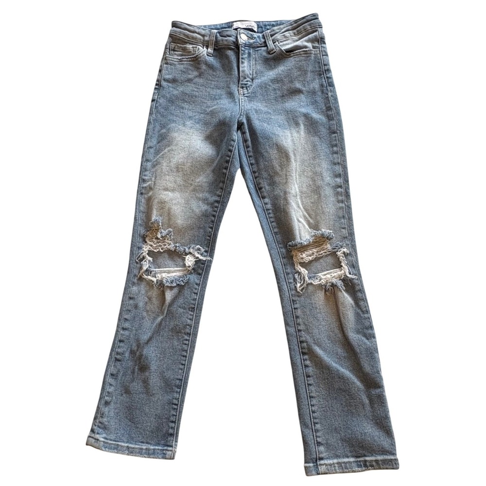 Vervet‎ By Flying Monkey Jeans Womens 25 Distressed High Rise Straight 25x26.5